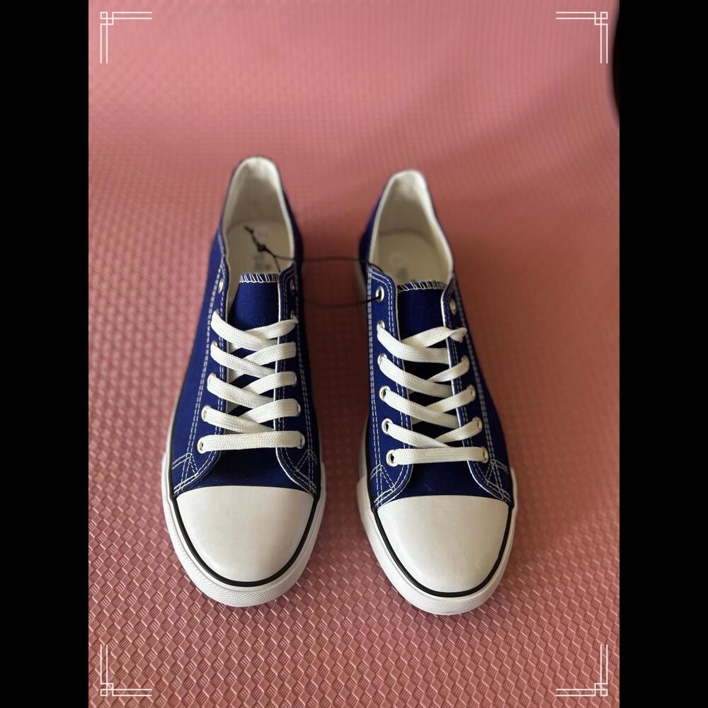 Epicstep Blue Canvas Sneakers with White Laces - Size 11 (New Without Box)